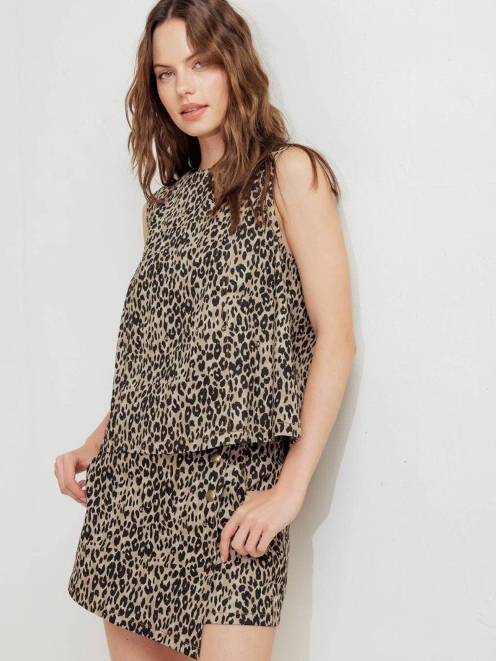 Leopard Open Back Tie Top